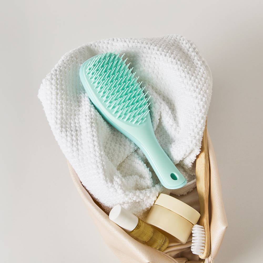 Тангл Тизер Расческа для тонких, окрашенных, ослабленных волос Mini Jade Lagoon (Tangle Teezer, Fine & Fragile) фото 1