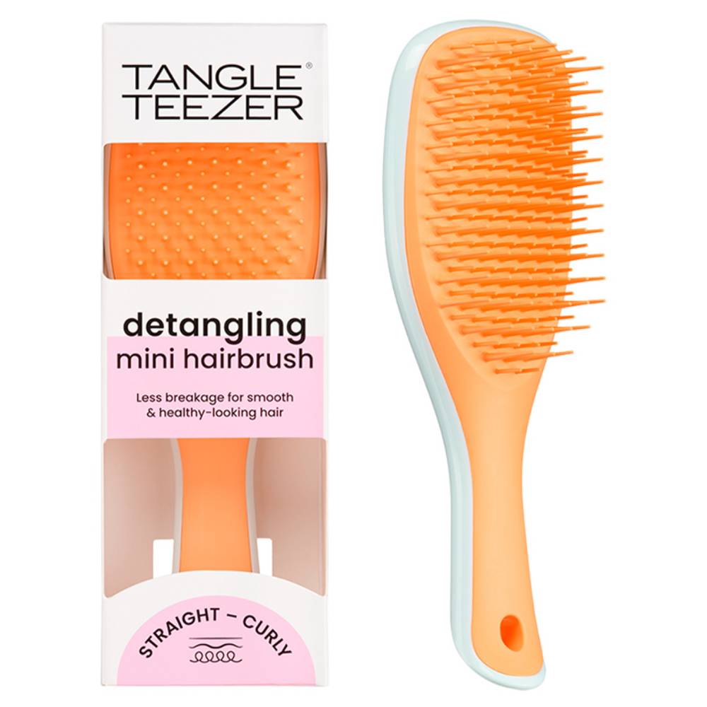 Тангл Тизер Расческа для прямых и волнистых волос Mini Sweet Orange & Ice Blue (Tangle Teezer, The Ultimate Detangler) фото 0