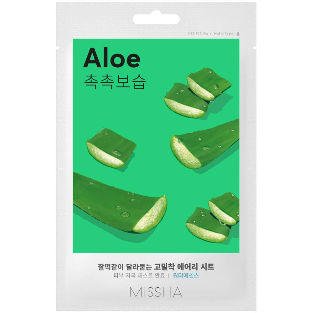 Миша Тканевая увлажняющая маска с экстрактом алоэ для сухой кожи лица, 19 г (Missha, Маски) фото 0