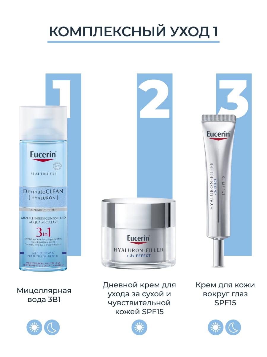 Эуцерин Освежающий и очищающий мицеллярный лосьон 3в1, 400 мл (Eucerin, DermatoClean) фото 6