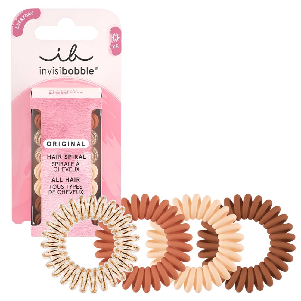 Инвизибабл Набор резинок-браслетов для волос Cafe au Lait, 8 шт (Invisibobble, Original) фото 0