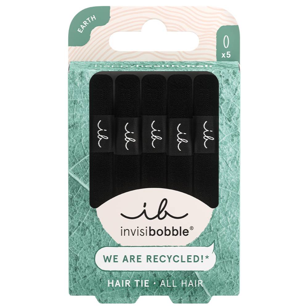 Инвизибабл Эластичная резинка для волос Earth Black, 5 шт (Invisibobble, Hair Tie) фото 2