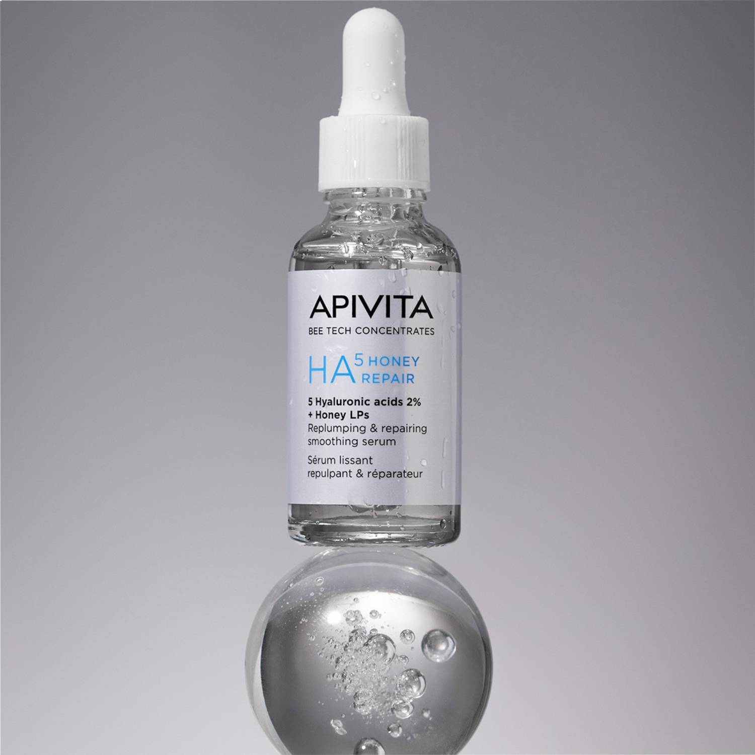 Апивита Увлажняющая восстанавливающая сыворотка для лица HA5 Honey Repair, 30 мл (Apivita, Bee Tech) фото 1