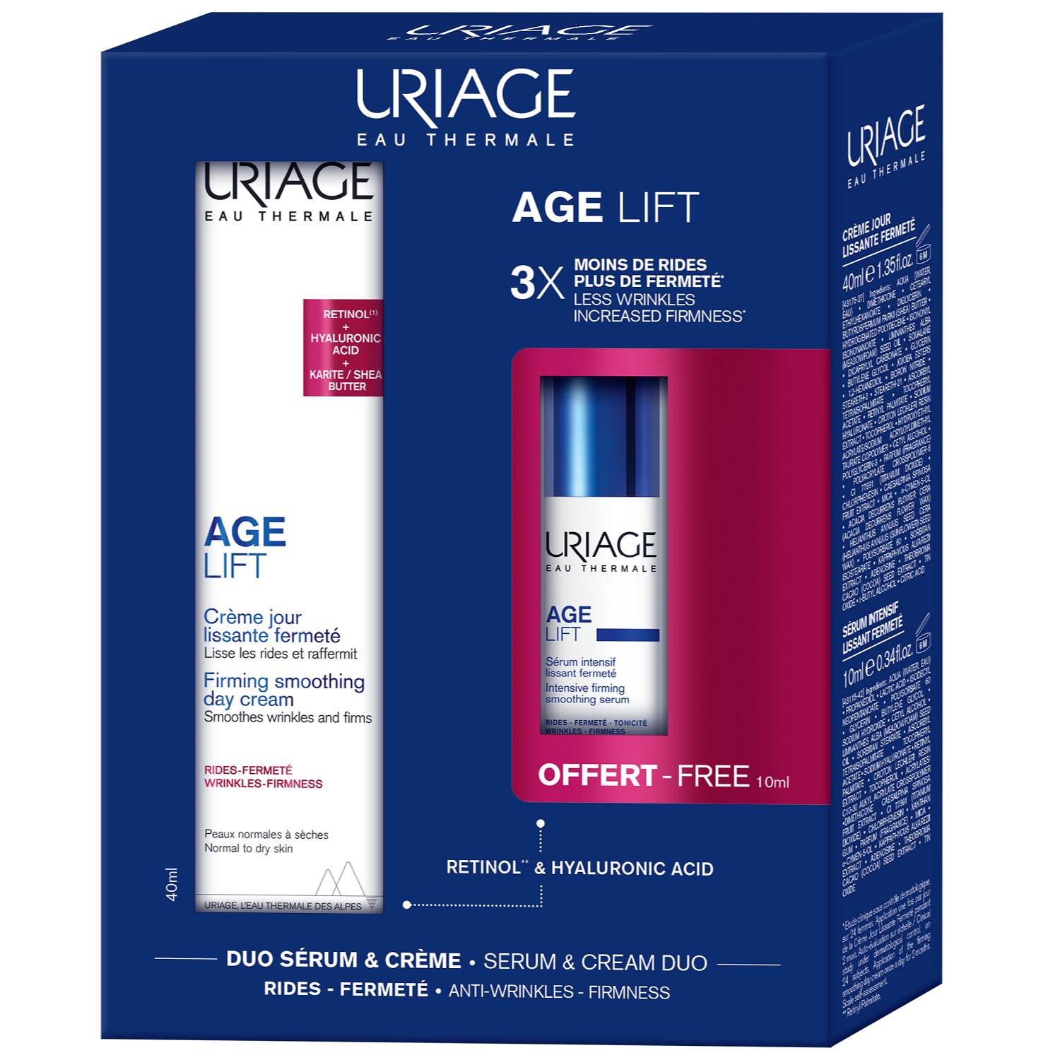 Урьяж Набор: дневной крем 40 мл + сыворотка 10 мл (Uriage, Age Lift) фото 0