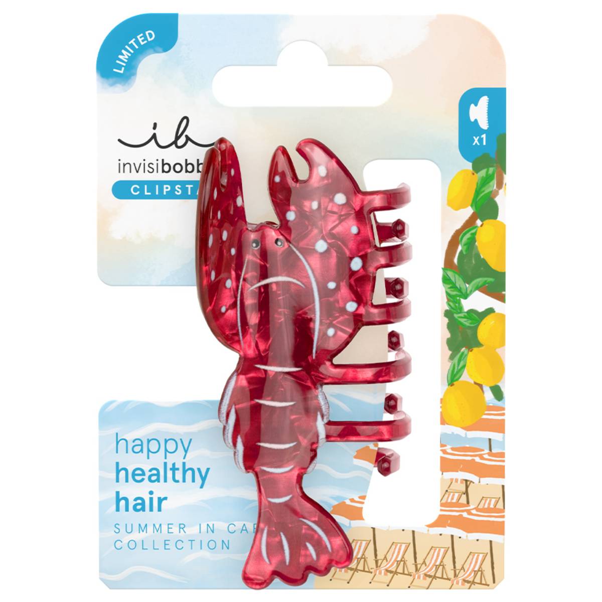 Инвизибабл Заколка-крабик Summer in Capri Lobster Lover, размер M (Invisibobble, Clipstar) фото 0