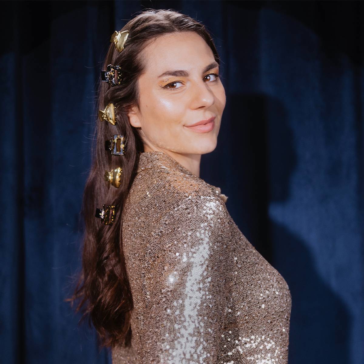 Инвизибабл Заколка-крабик Eclipse Lunar Glam размер S, 2 шт (Invisibobble, Clipstar) фото 1