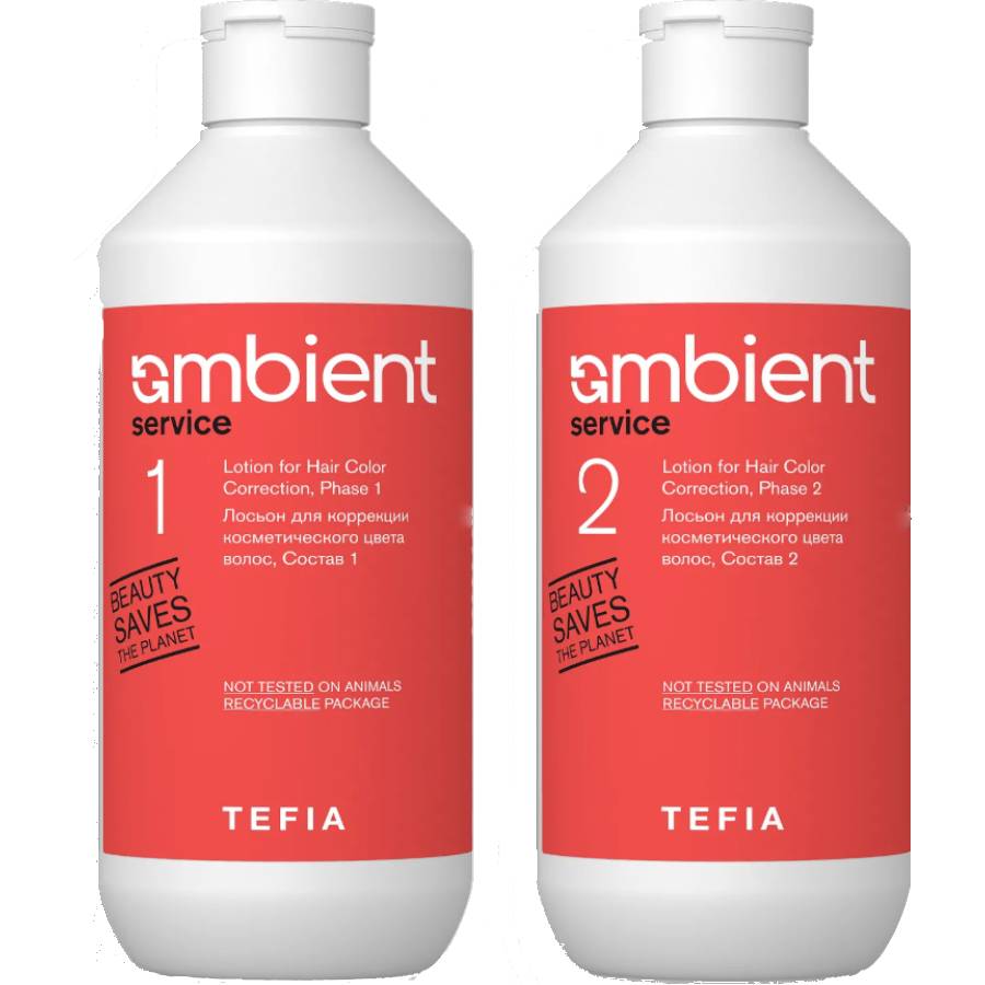 Тефия Набор для коррекции косметического цвета волос, 2 х 500 мл (Tefia, Ambient) фото 0