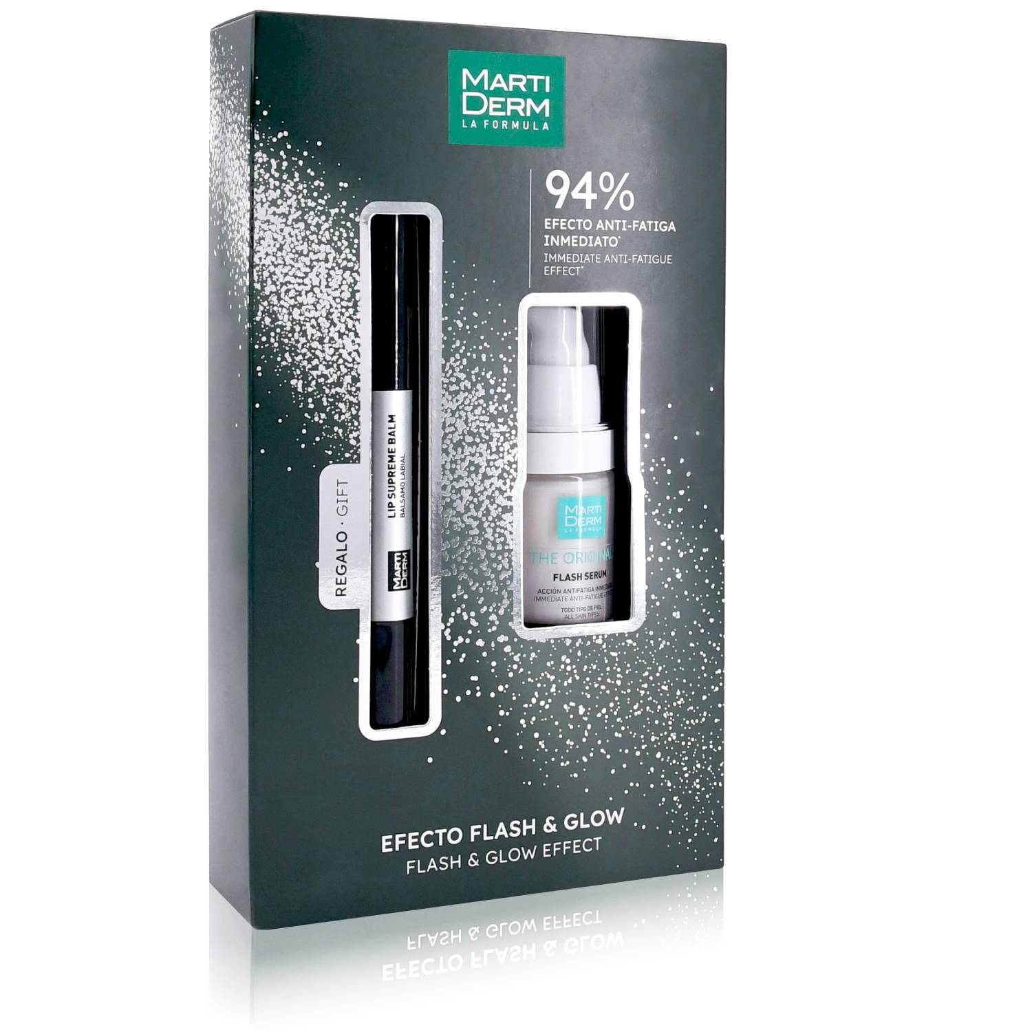 Мартидерм Набор Flash & Glow: сыворотка для лица 15 мл + бальзам для губ 4,5 мл (Martiderm, Originals) фото 0