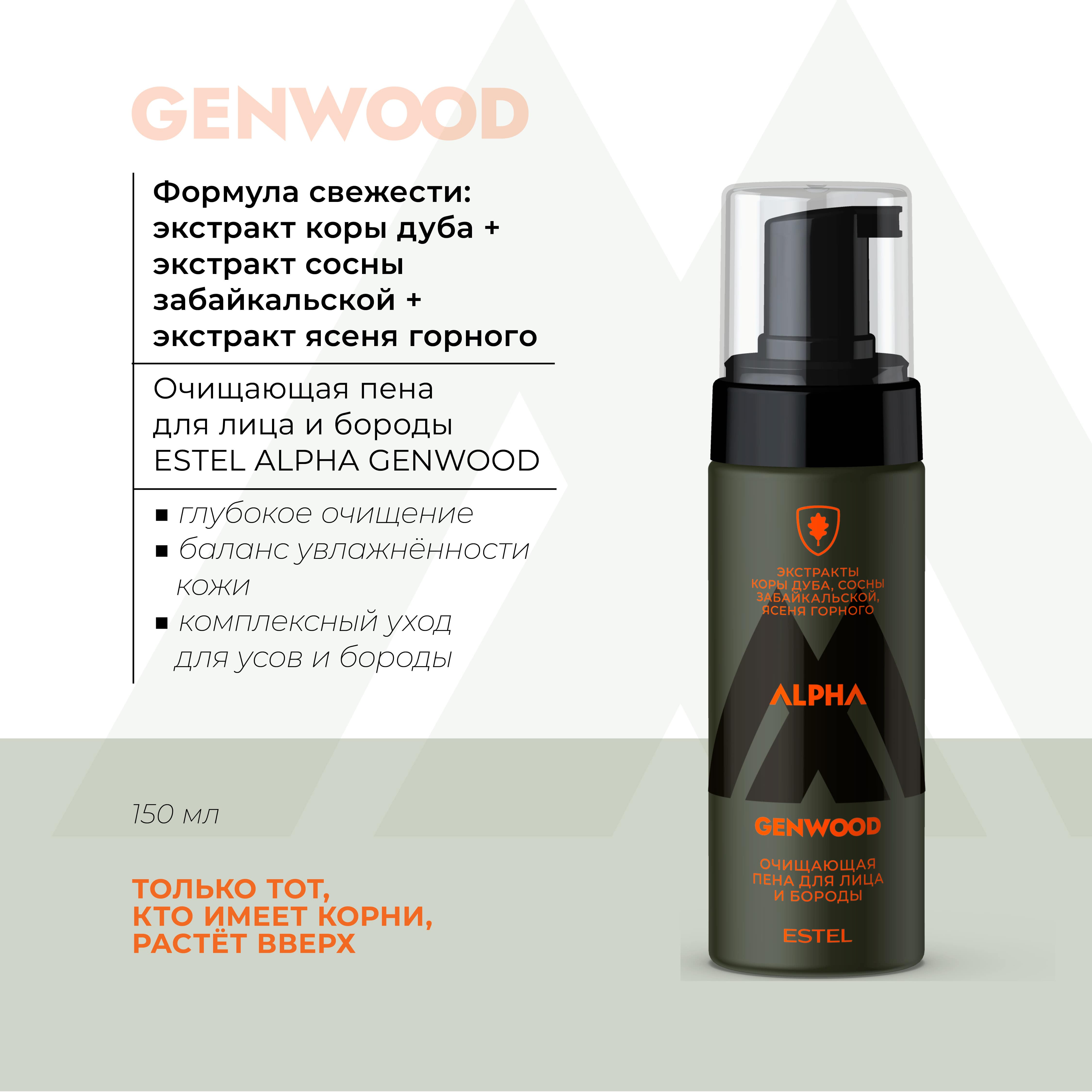 Эстель Очищающая пена для лица и бороды, 150 мл (Estel, Genwood) фото 1