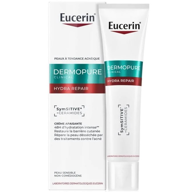 Eucerin Увлажняющий успокаивающий крем Hydra Repair для пересушенной чувствительной кожи, 40 мл. фото