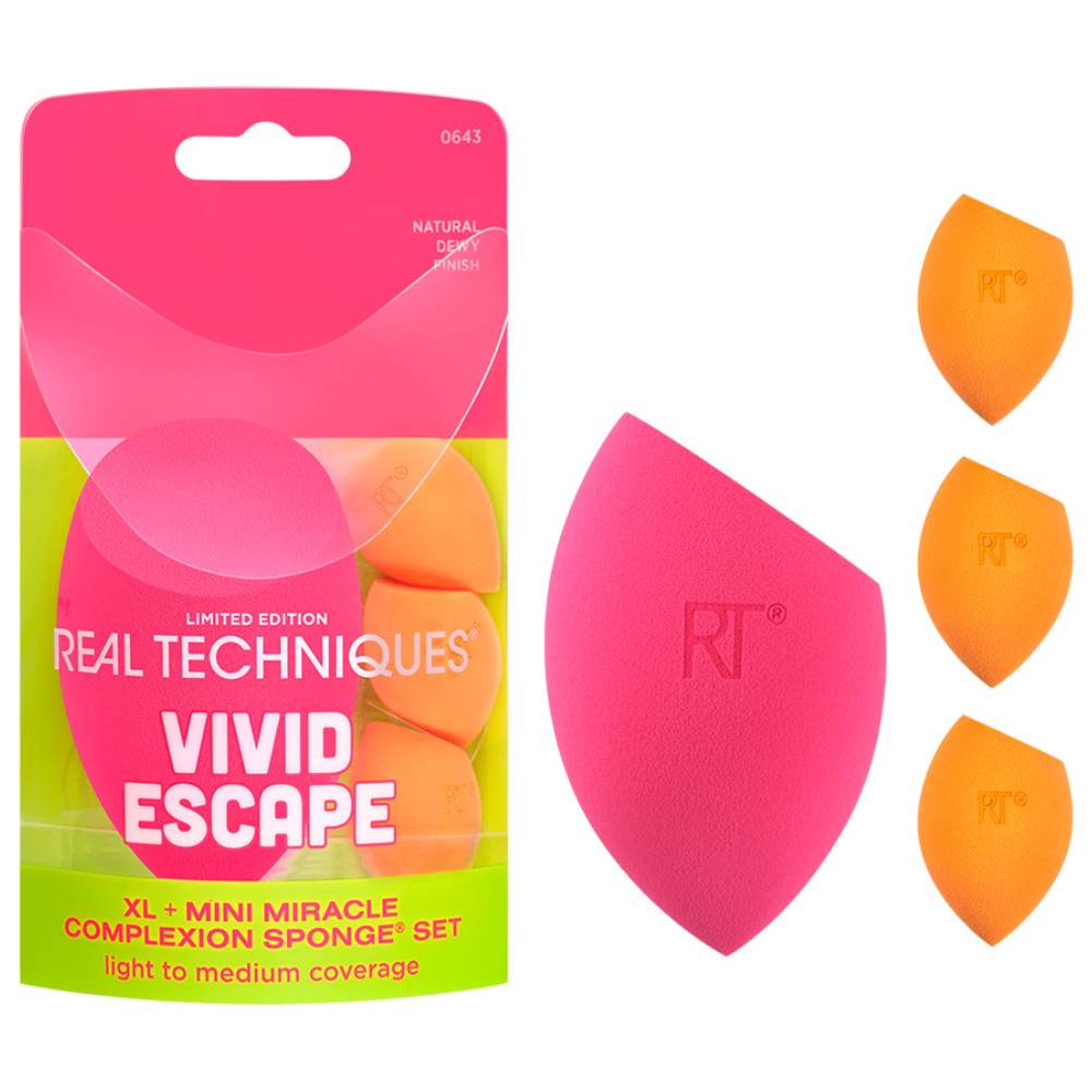 Реал Техникс Набор спонжей для макияжа Complexion Perfection Sponge Set (Real Techniques, Vivid Escape) фото 0