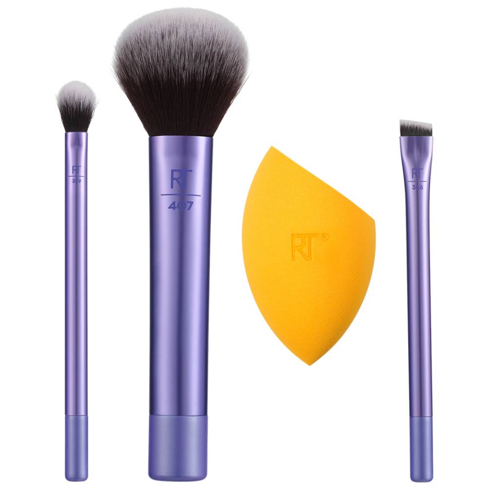 Реал Техникс Набор кистей и спонж для макияжа Midi Glow Set (Real Techniques, Night Brights) фото 2