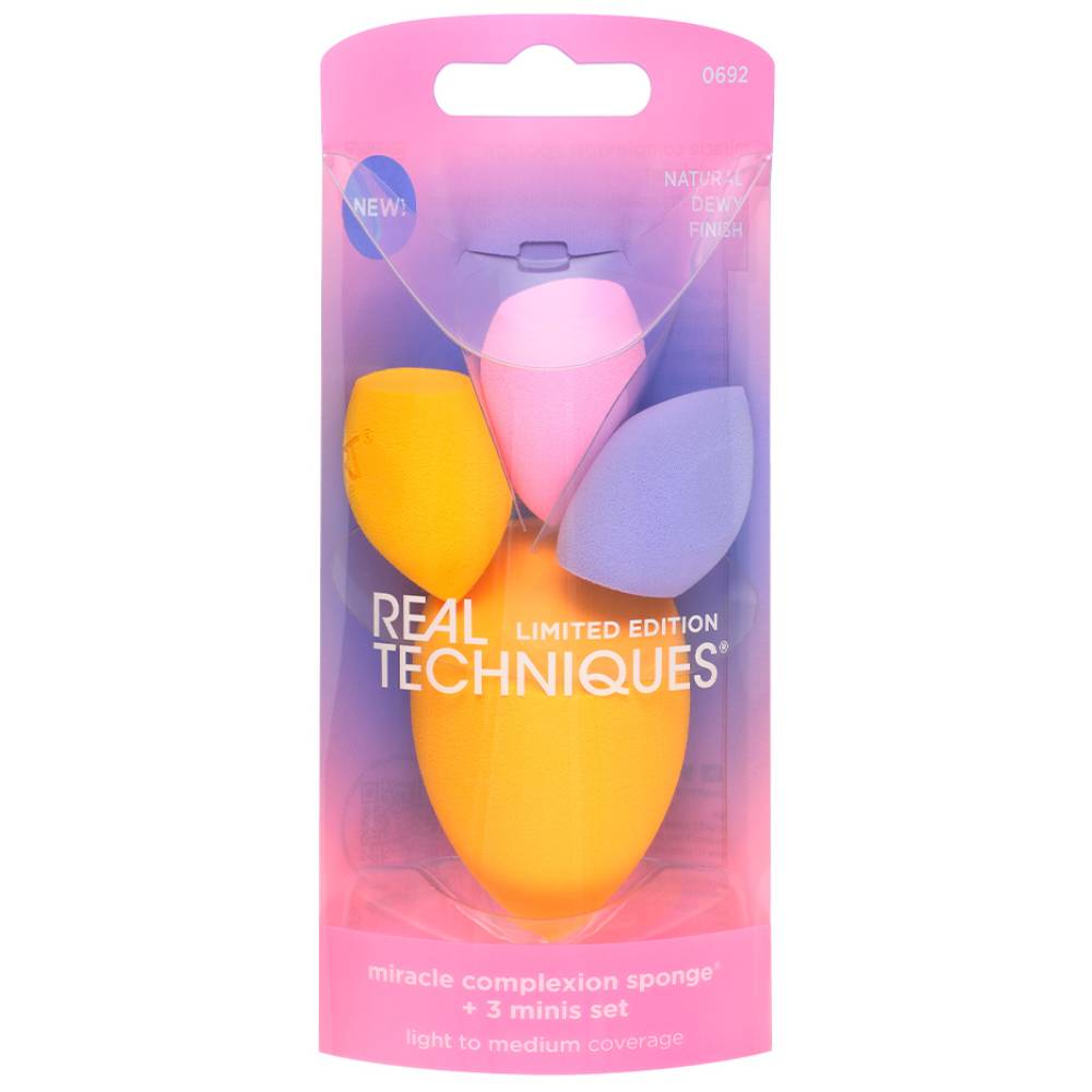 Реал Техникс Набор спонжей для макияжа Miracle Complexion Sponge, 4 спонжа (Real Techniques, Night Brights) фото 3