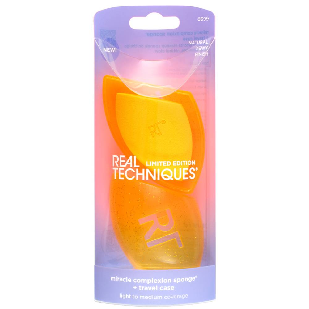 Реал Техникс Спонж для макияжа Miracle Complexion Sponge в футляре (Real Techniques, Night Brights) фото 3