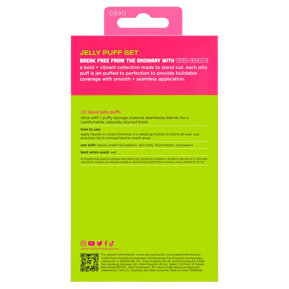 Реал Техникс Набор пуховок для макияжа Jelly Puff Set, 2 пуховки (Real Techniques, Vivid Escape) фото 4