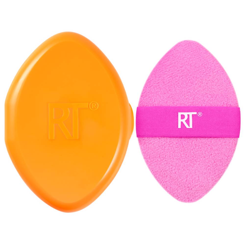 Реал Техникс Двусторонняя пуховка для пудры 2а1 Miracle Powder Puff c футляром (Real Techniques, Night Brights) фото 2