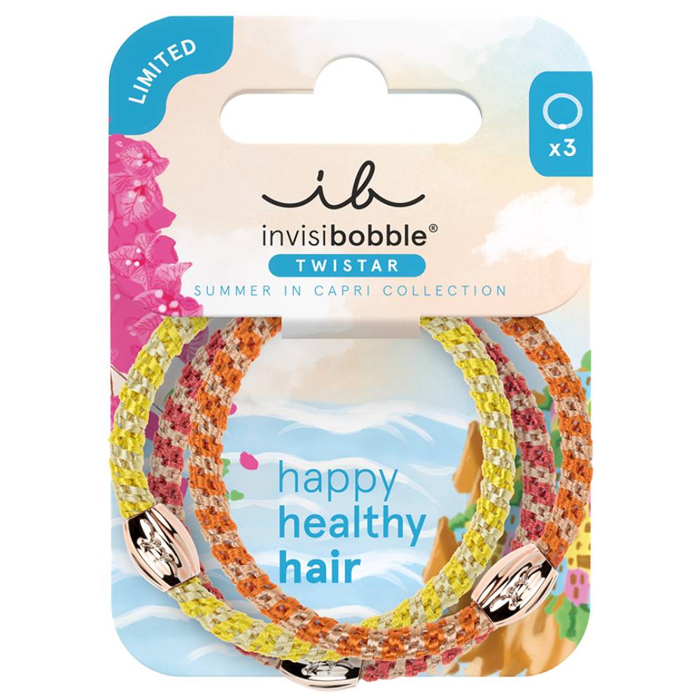 Инвизибабл Резинка для волос Summer in Capri Tuscany Twist, 3 шт (Invisibobble, Twistar) фото 0