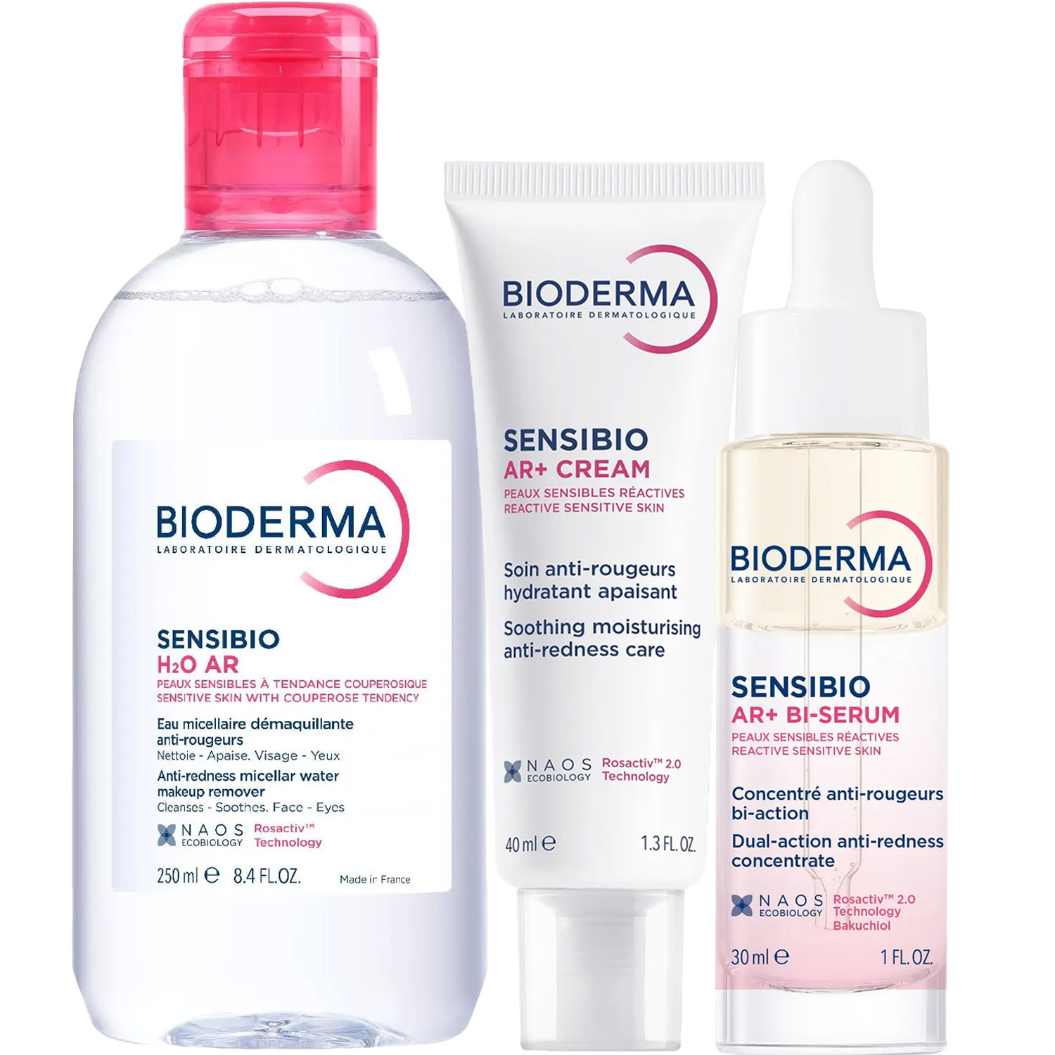 Биодерма Программа Sensibio AR комплексный уход: мицеллярная вода 250 мл + крем 40 мл + сыворотка 30 мл (Bioderma, Sensibio) фото 5