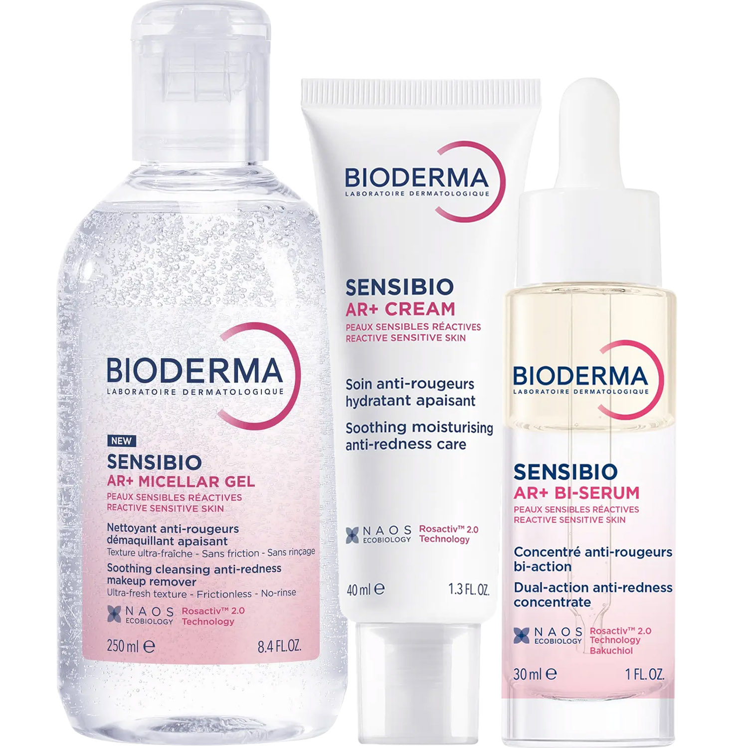 Биодерма Программа Sensibio AR комплексный уход: мицеллярный гель 250 мл + крем 40 мл + сыворотка 30 мл (Bioderma, Sensibio) фото 5