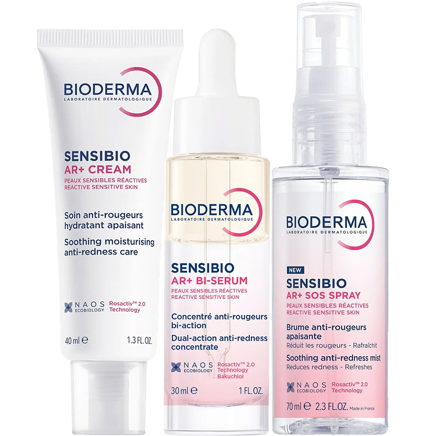 Биодерма Программа Sensibio AR основной и дополнительный уход: крем 40 мл + сыворотка 30 мл + SOS спрей 70 мл (Bioderma, Sensibio) фото 5