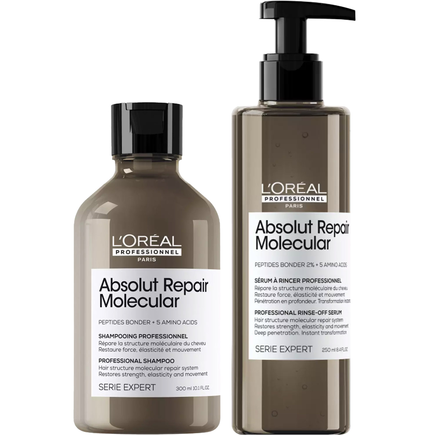 Лореаль Профессионель Программа Absolut Repair Molecular базовый уход: шампунь 300 мл + сыворотка 250 мл (L'oreal Professionnel, Serie Expert) фото 5