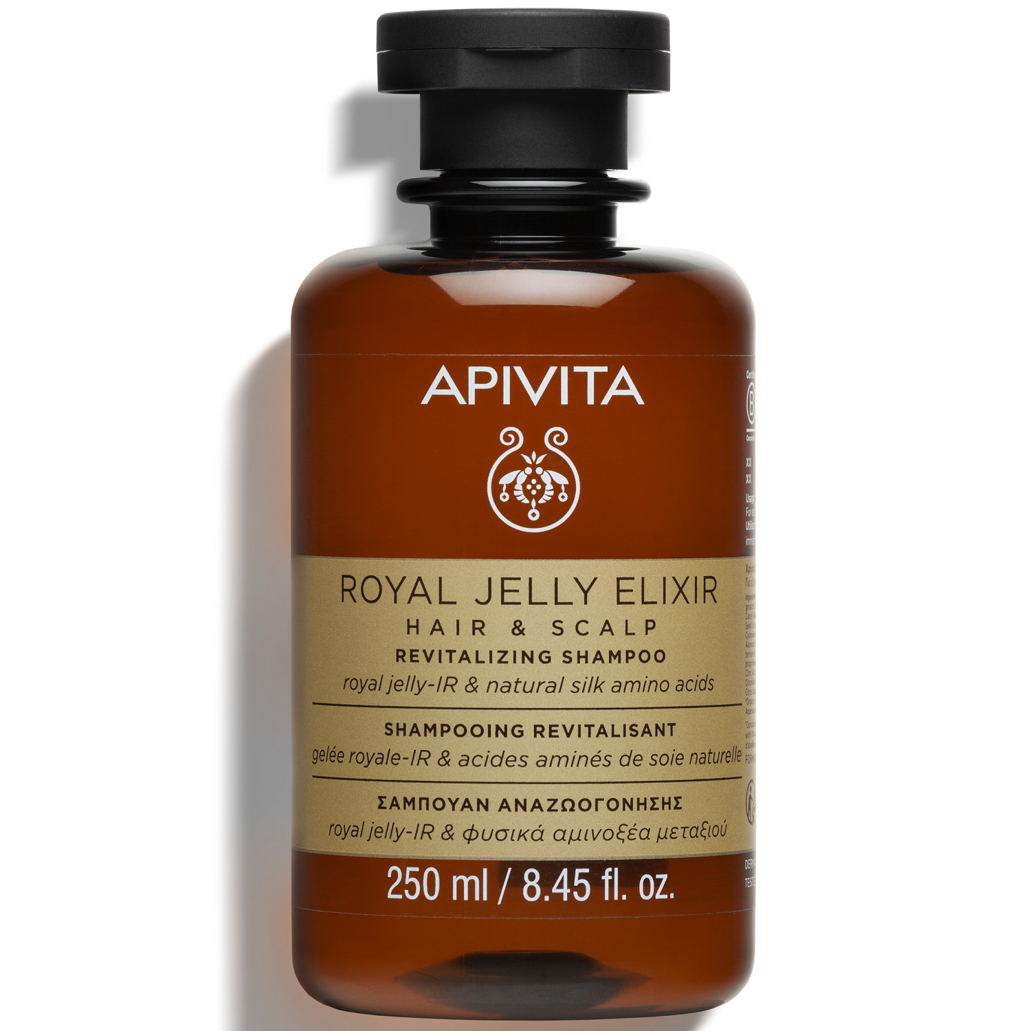 Апивита Бессульфатный восстанавливающий шампунь «Эликсир маточного молочка», 250 мл (Apivita, Hair) фото 0