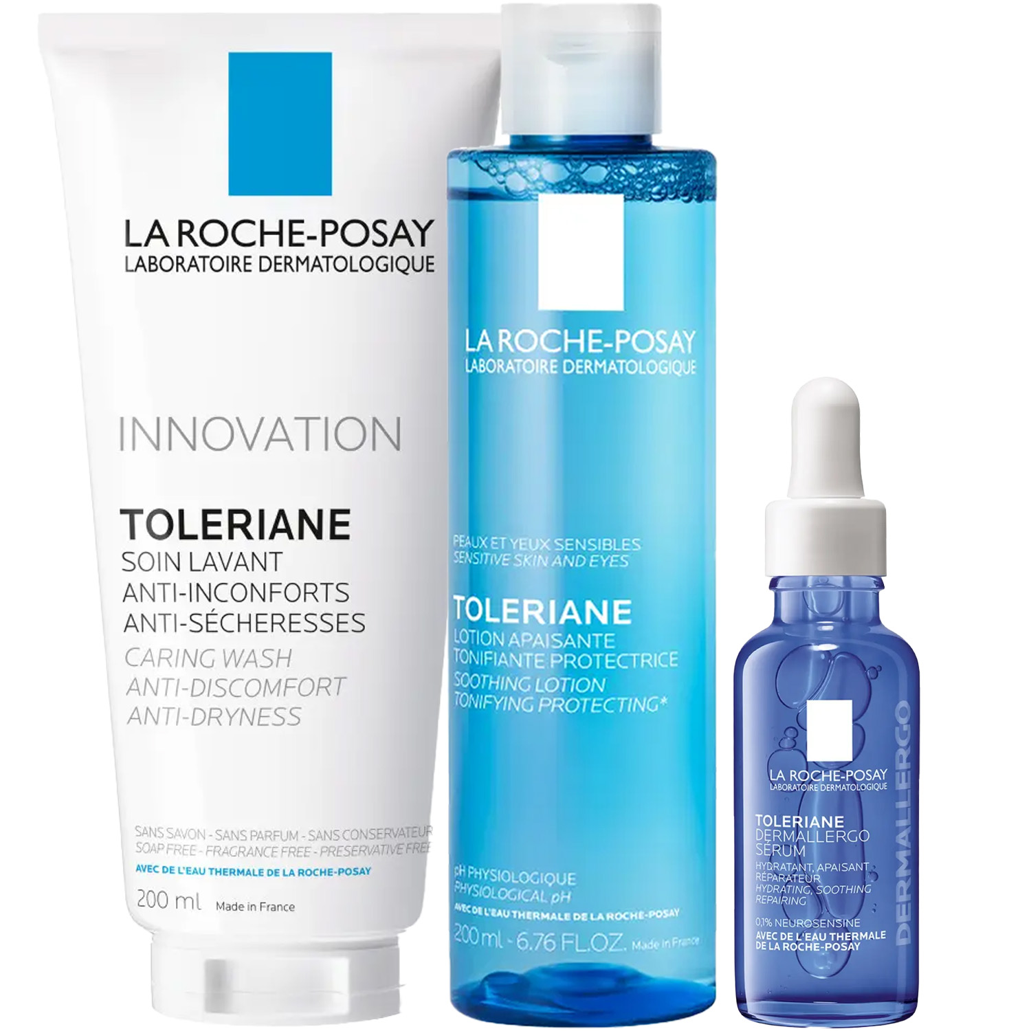 Ля Рош Позе Программа Toleriane очищение и основной уход: гель 200 мл + тоник 200 мл + сыворотка 30 мл (La Roche-Posay, Toleriane) фото 5