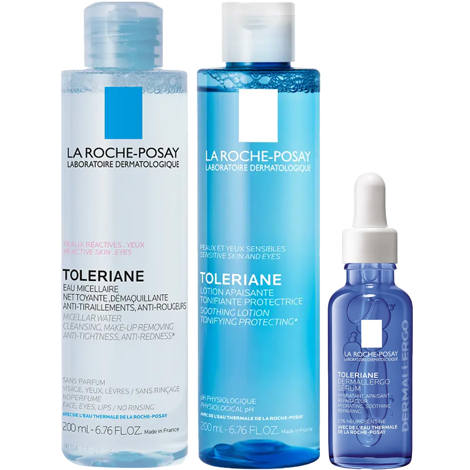 Ля Рош Позе Программа Toleriane очищение и основной уход: мицеллярная вода 200 мл + тоник 200 мл + сыворотка 30 мл (La Roche-Posay, Toleriane) фото 5