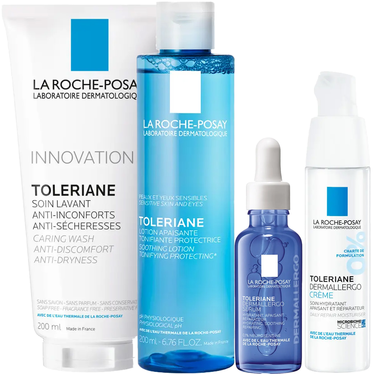 Ля Рош Позе Программа Toleriane комплексный уход: гель 200 мл + тоник 200 мл + интенсив крем 40 мл + сыворотка 30 мл (La Roche-Posay, Toleriane) фото 5