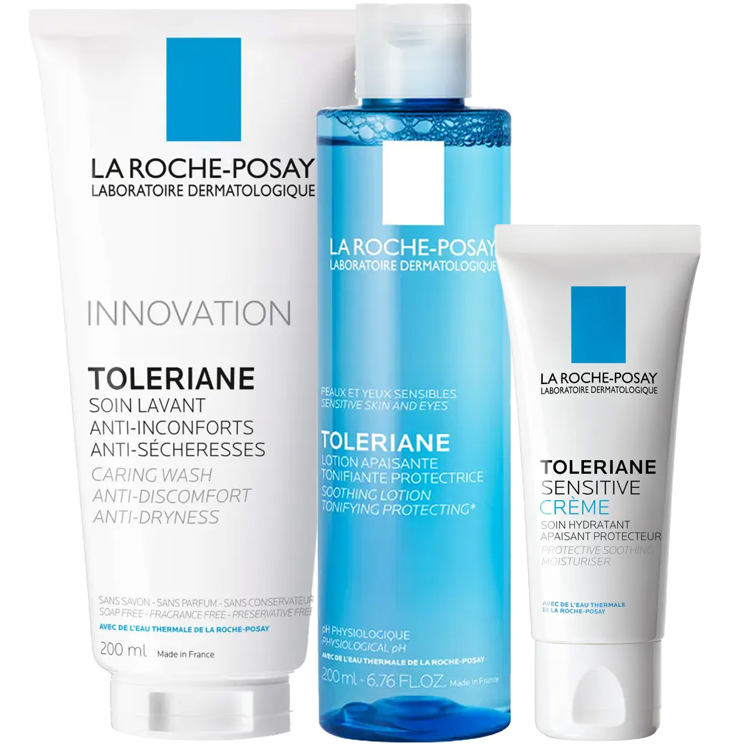 Ля Рош Позе Программа Toleriane очищение и основной уход: гель 200 мл + тоник 200 мл + крем 40 мл (La Roche-Posay, Toleriane) фото 5