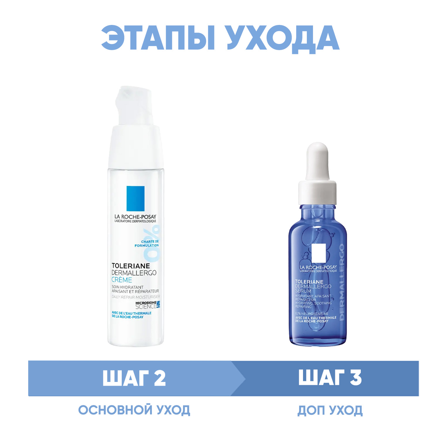 Ля Рош Позе Программа Toleriane основной и дополнительный уход: интенсив крем 40 мл + сыворотка 30 мл (La Roche-Posay, Toleriane) фото 1