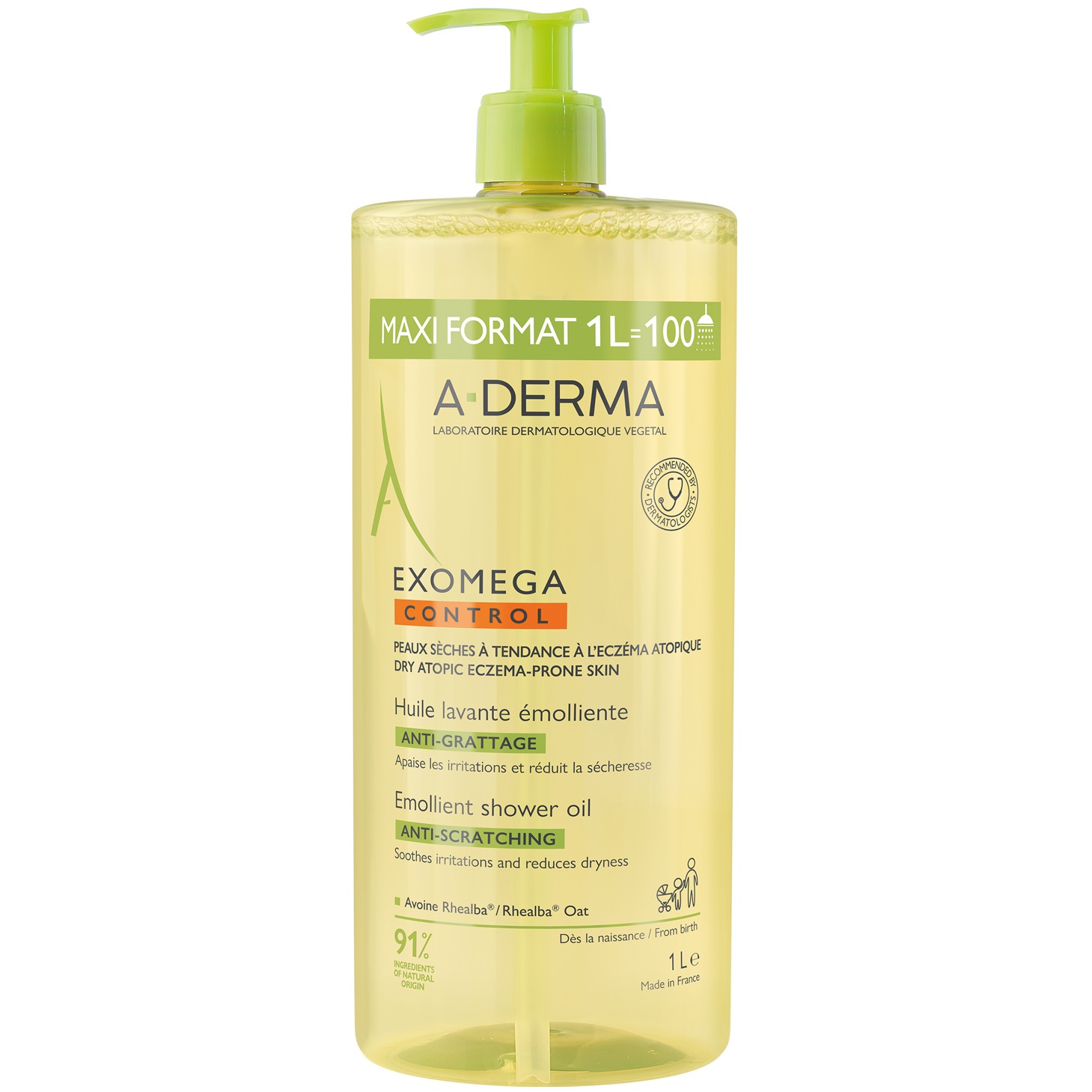 Адерма Смягчающее масло для душа, 1000 мл (A-Derma, Exomega Control) фото 0