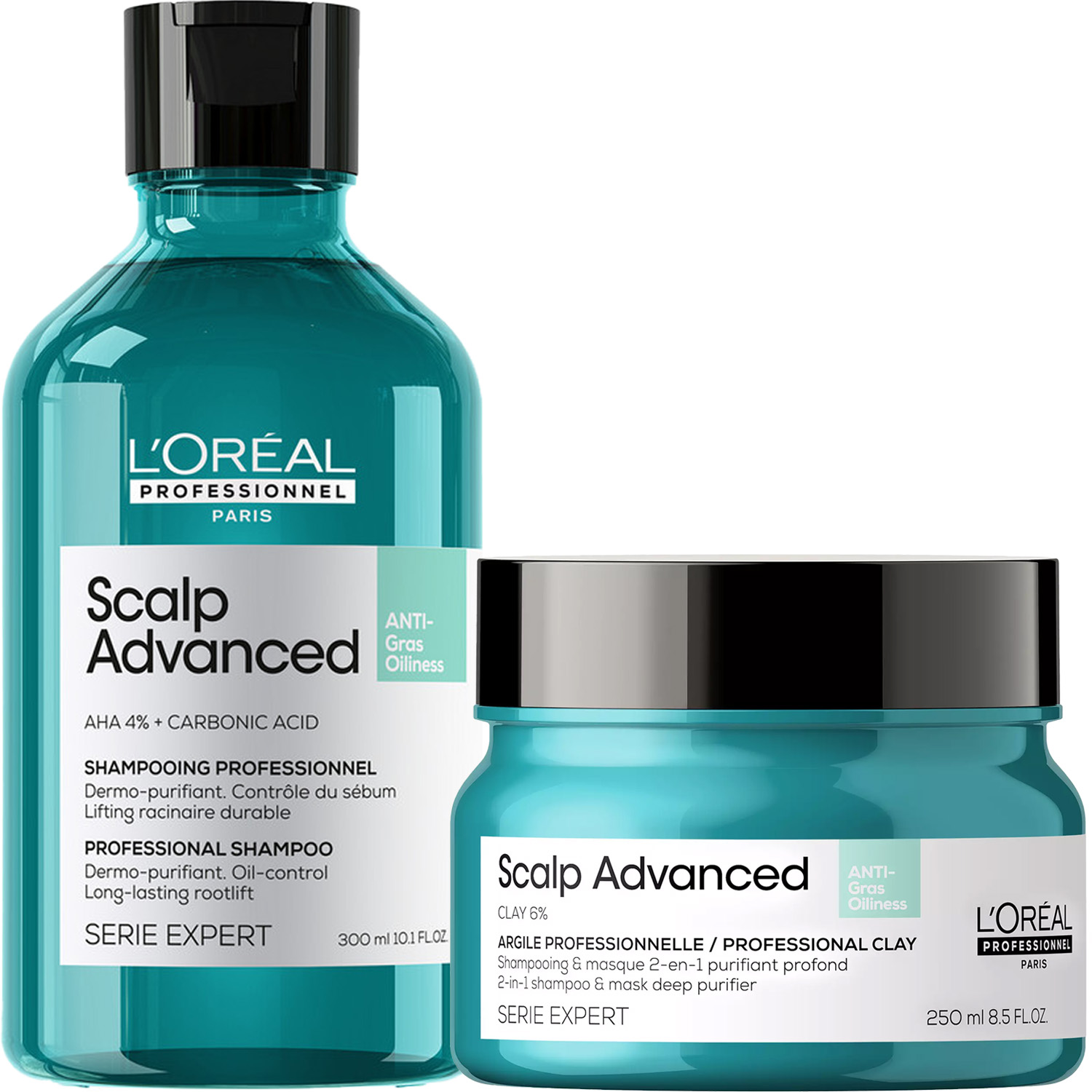 Лореаль Профессионель Программа Scalp Advanced базовый уход: шампунь 300 мл + шампунь-маска 250 мл (L'oreal Professionnel, Serie Expert) фото 5