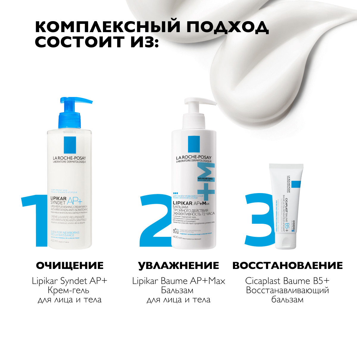 Ля Рош Позе Липидовосполняющий бальзам тройного действия для лица и тела AP+Max 0+, 400 мл (La Roche-Posay, Lipikar) фото 7