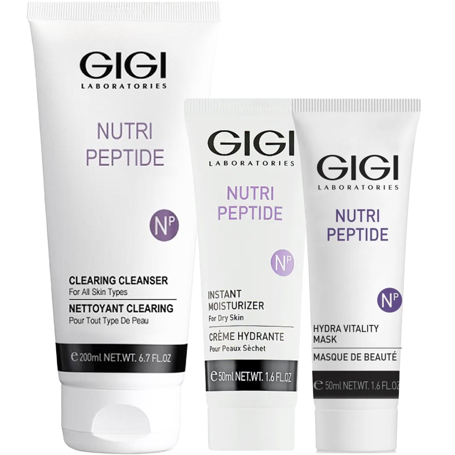 ДжиДжи Программа Nutri-Peptide комплексный уход: гель 200 мл + крем сух кожа 50 мл + маска 50 мл (GiGi, Nutri-Peptide) фото 5