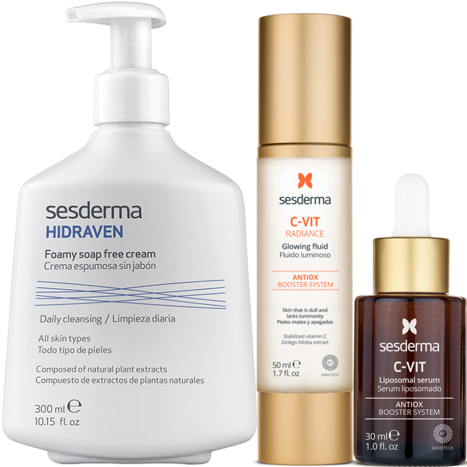 Сесдерма Программа C-Vit комплексный уход: пенка 300 мл + флюид 50 мл + сыворотка 30 мл (Sesderma, C-Vit) фото 5