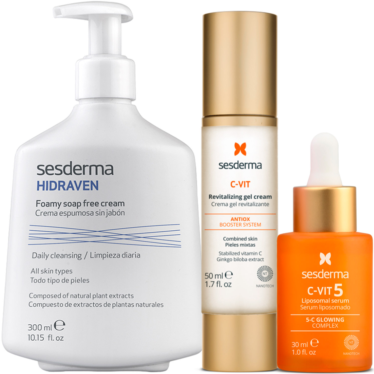 Сесдерма Программа C-Vit комплексный уход: пенка 300 мл + крем-гель 50 мл + сыворотка 30 мл (Sesderma, C-Vit) фото 5