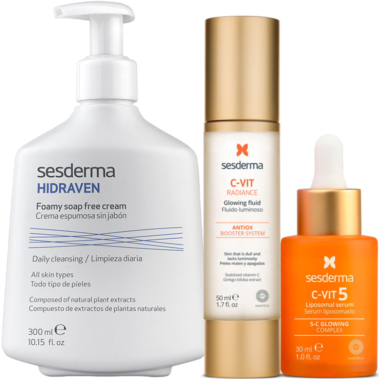 Сесдерма Программа C-Vit комплексный уход: пенка 300 мл + флюид 50 мл + сыворотка 30 мл (Sesderma, C-Vit) фото 5