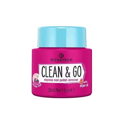 Эссенс Жидкость для снятия лака с губкой clean & go express nail polish remover 30 мл (Essence, Ногти) фото 0