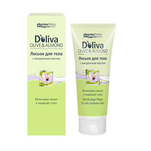Долива Лосьон для тела с миндальным маслом, 200 мл (D`oliva, Уход за телом) фото 3