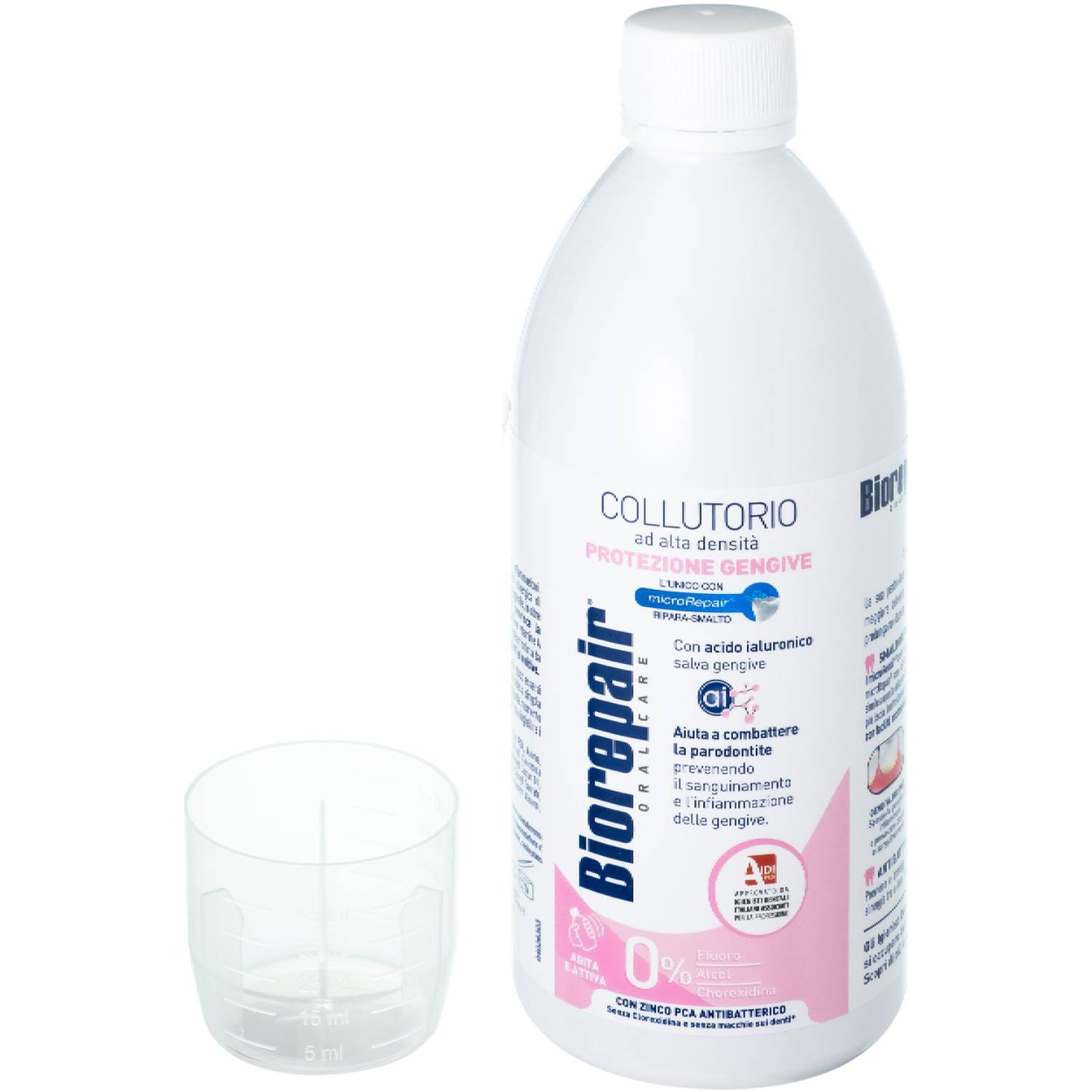 Биорепейр Антибактериальный ополаскиватель для полости рта Delicate Gums Mouthwash 500 мл (Biorepair, Ежедневная забота) фото 1