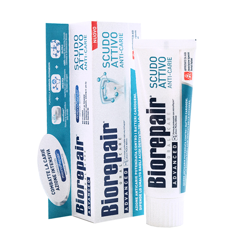 Биорепейр Зубная паста Biorepair PRO Scudo attivo shield- активная защита от кариеса (75 мл) (Biorepair, Уход за зубами) фото 0