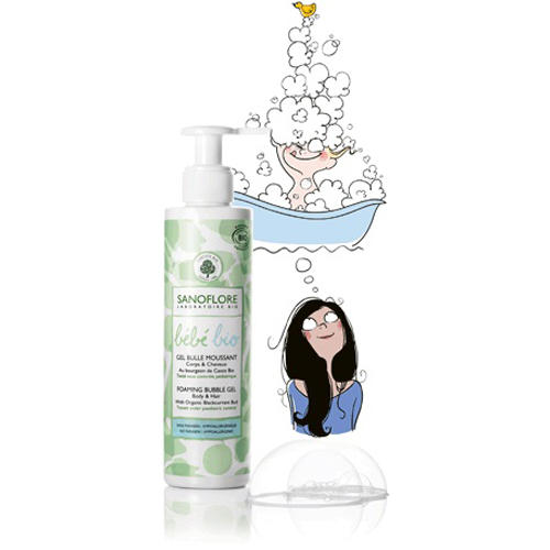  Пенящийся гель для купания для тела и волос 400мл (Bebe bio) фото 1