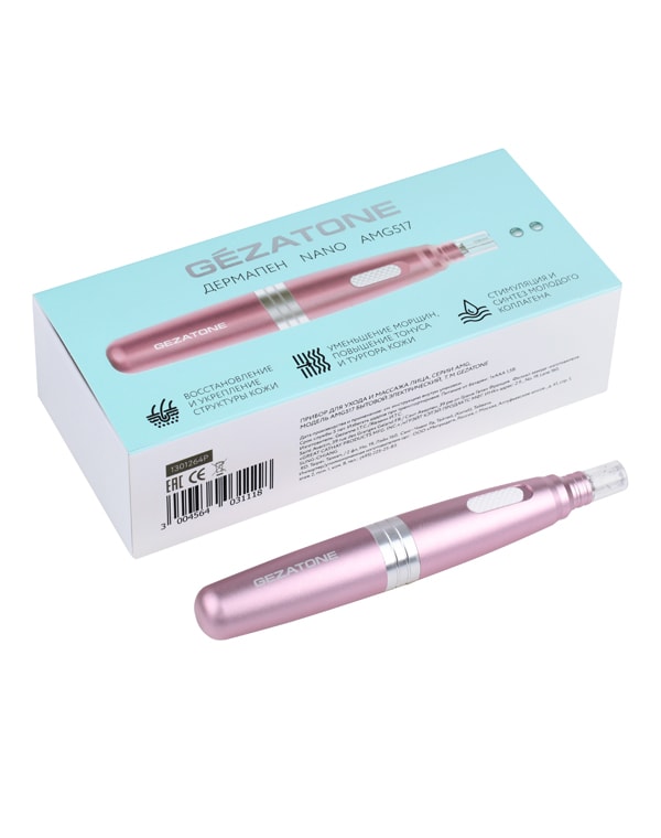 Жезатон Прибор для ухода и массажа лица Nanopen, розовый (Gezatone, Массажеры для лица) фото 2
