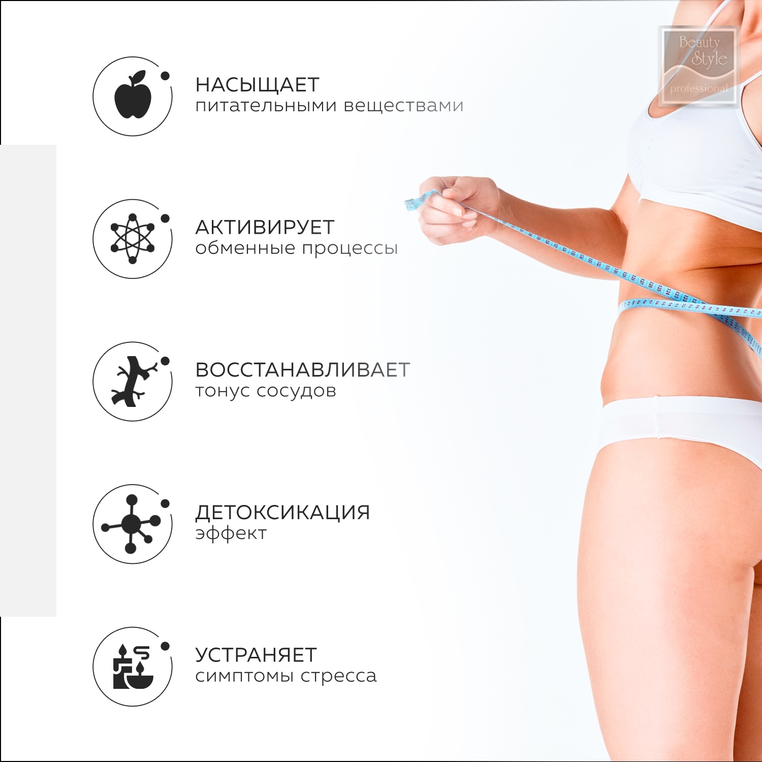 Бьюти Стайл Масло имбирное Тонус + Антицеллюлит с разогревающим эффектом 250 мл (Beauty Style, Beauty Style SPA) фото 3