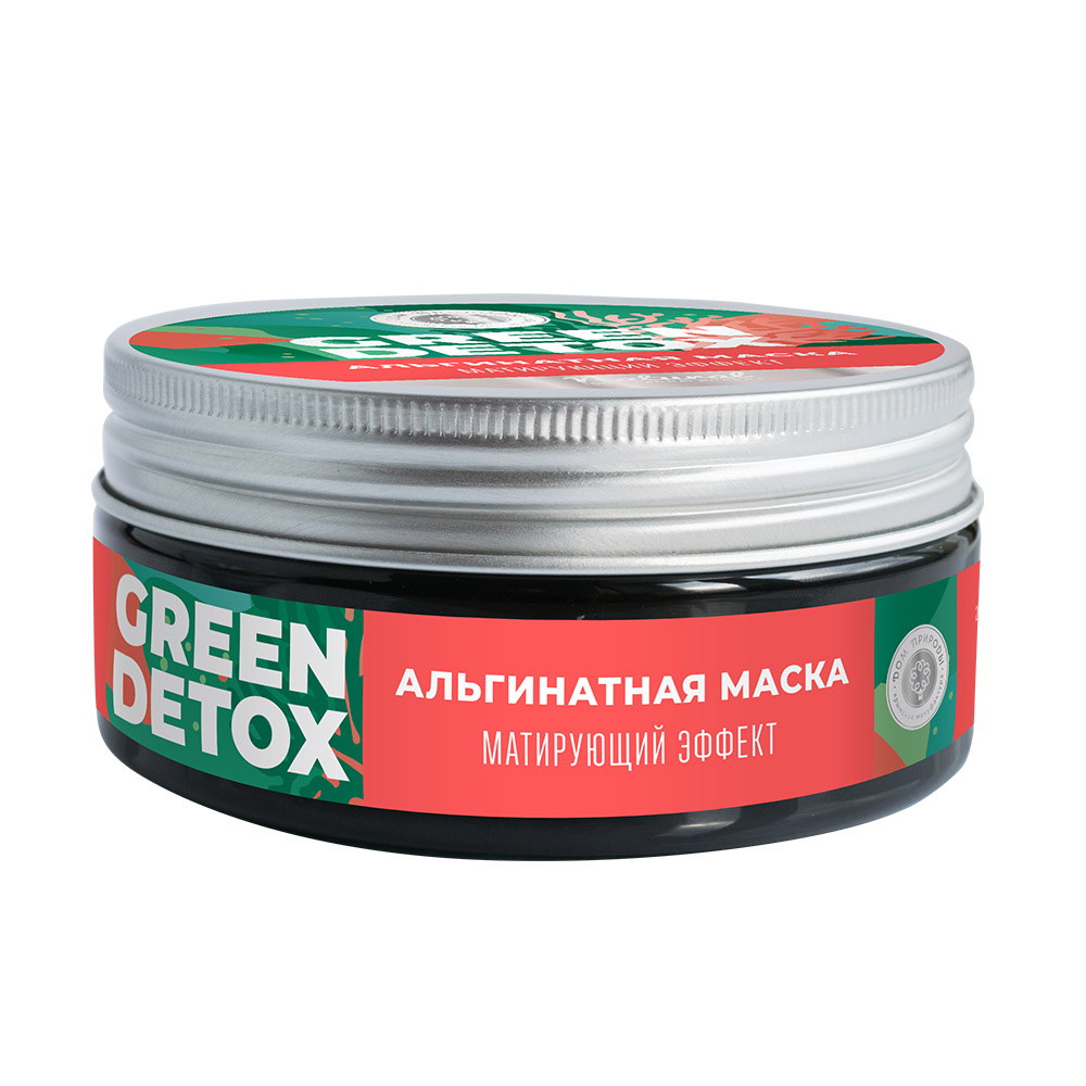  Альгинатная маска Green Detox с комплексом черноморских водорослей Матирующий эффект, 60 г (Дом природы, Green Detox) фото 0