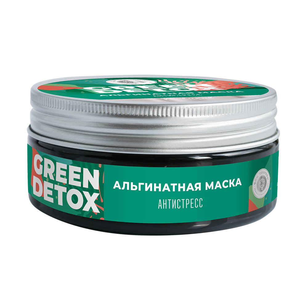  Альгинатная маска Green Detox с комплексом черноморских водорослей Антистресс 60 г (Дом природы, Green Detox) фото 0