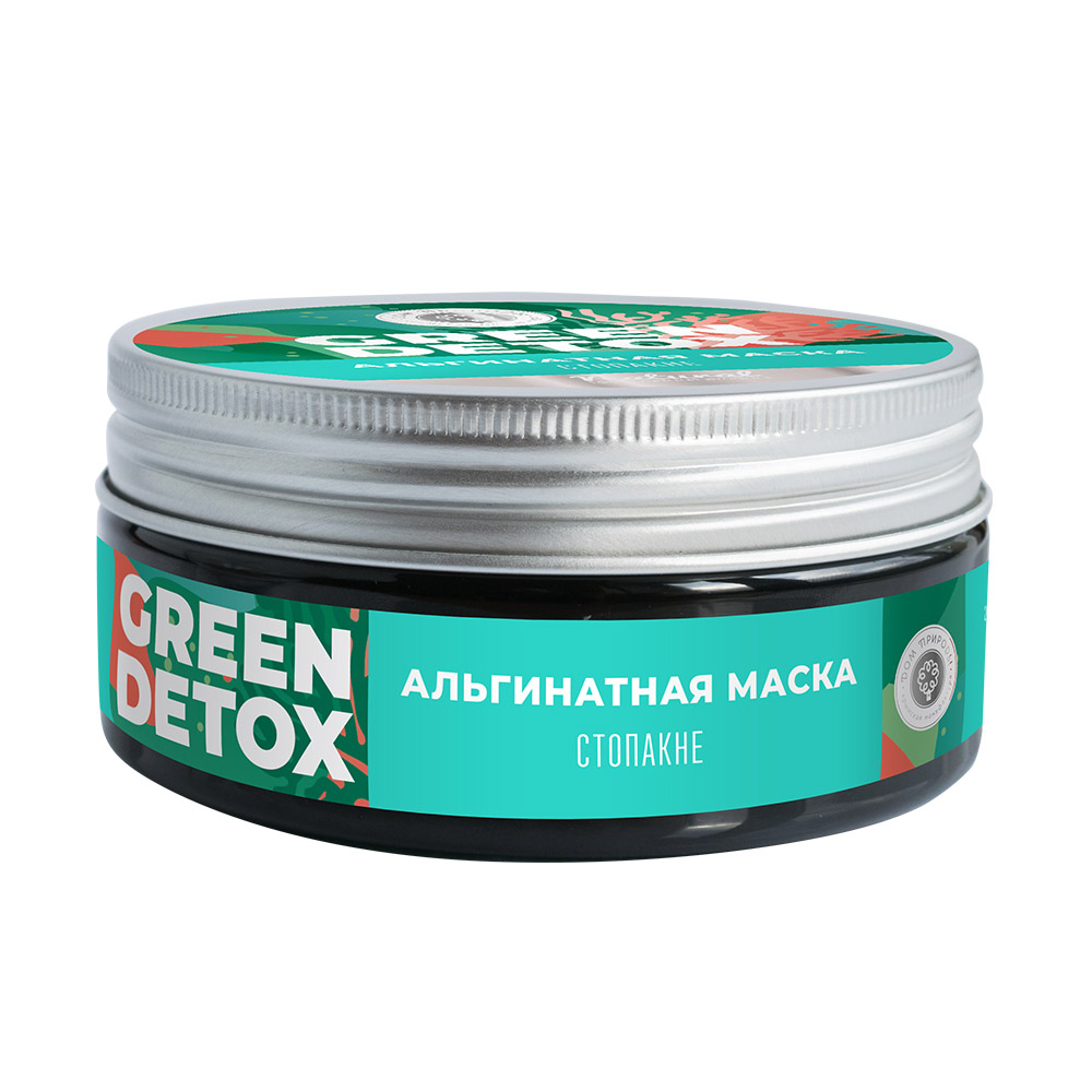  Альгинатная маска Green Detox с комплексом черноморских водорослей Стопакне, 60 г (Дом природы, Green Detox) фото 0