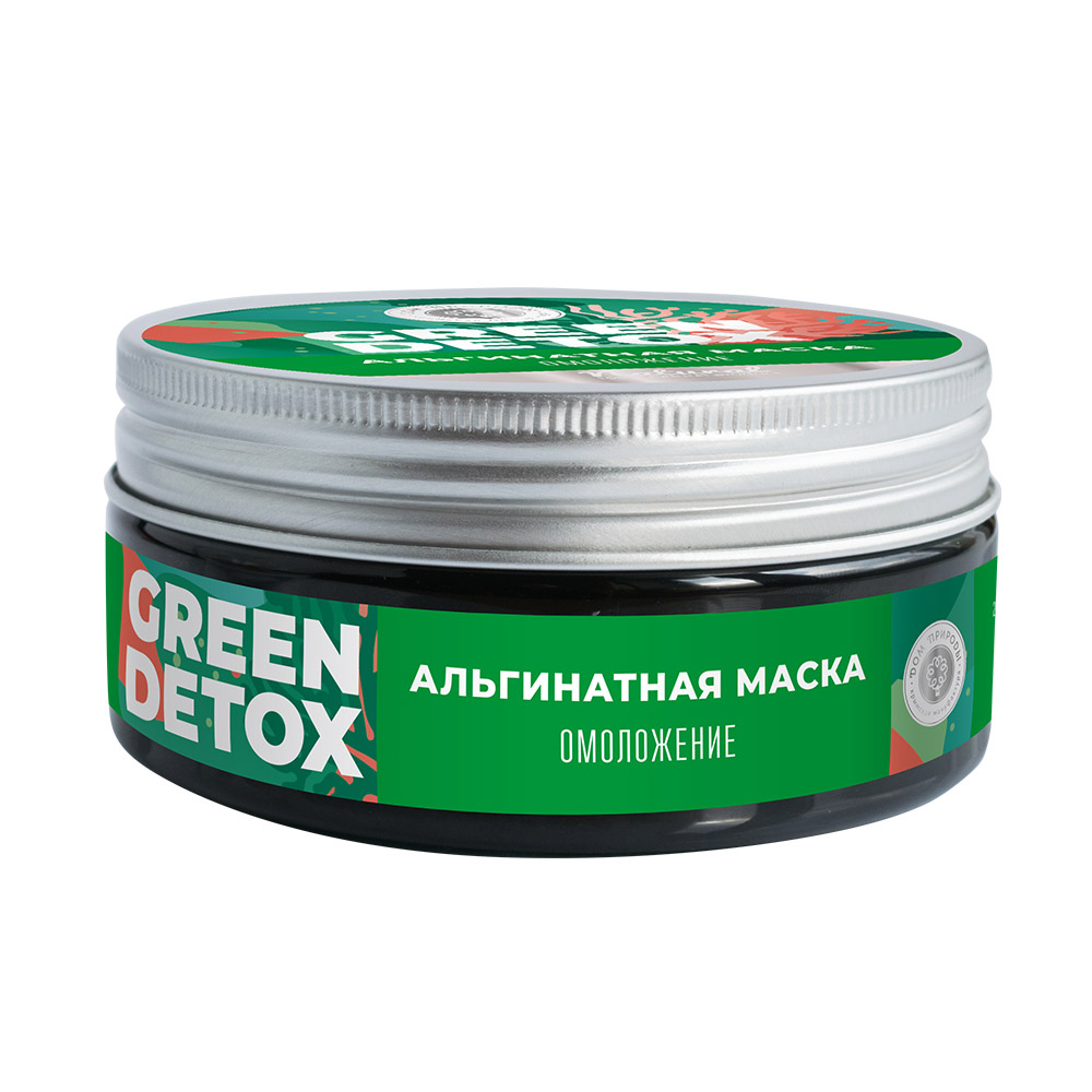  Альгинатная маска Green Detox  с комплексом черноморских водорослей Омоложение, 60 г (Дом природы, Green Detox) фото 0