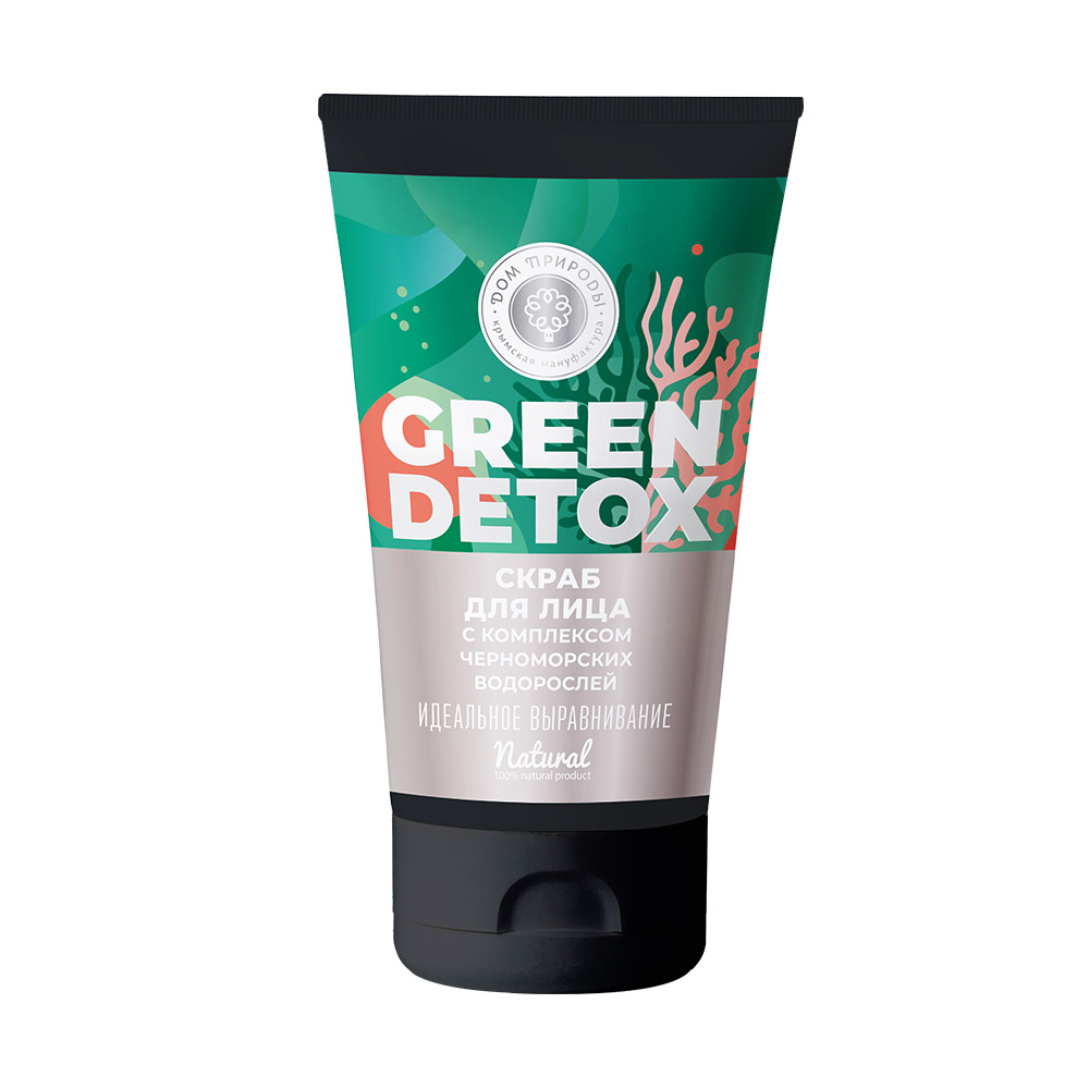  Скраб Green Detox с комплексом черноморских водорослей Идеальное выравнивание, 130 г (Дом природы, Green Detox) фото 0